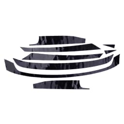 8pcs/set Glossy Black Car Front Upper Bumper Grille Molding Trim Protector Sticker Fit For Honda Civic 2016 2017 2018 2019 2020