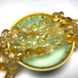 Natural Gemstone Yellow Citrine 8-10mm Irregular Stone Beads Crystal Charms Diy Women Bracelet Necklace for Jewelry Making 15''