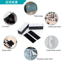 60mm 60*40mm Hook and Loop Interlocking Dots Sticky Self Adhesive Fastener Tape Back Coins Hook Loop DIY Carpet Anti Slip Mat