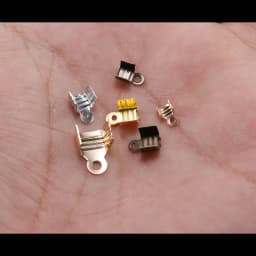 200Pcs 3 4 5 8mm Gold Cord End Tip Fold Over Three-wire Clasp Crimp Bead Connector For DIY Jewelry Making Finding Buckle Supply