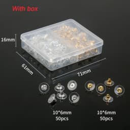 100pcs/lot Rubber Earring Backs Stopper Earnuts Stud Earring Back Supplies For Jewelry DIY Jewelry Findings Making Accessories