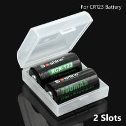 2 Slots CR123 16340 Battery Storage Boxes Transparent Hard Plastic For 16340 CR123A CR2 Battery Holder Container Box