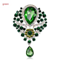 2022 Large Crystal Water-drop Brooches for Women Vintage Fashion Pendant Corsage Valentine Wedding Pins Party Rhinestone Jewelry