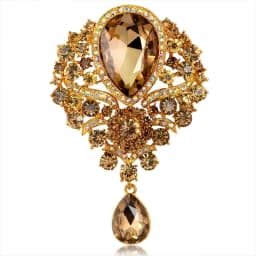 2022 Large Crystal Water-drop Brooches for Women Vintage Fashion Pendant Corsage Valentine Wedding Pins Party Rhinestone Jewelry