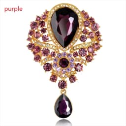 2022 Large Crystal Water-drop Brooches for Women Vintage Fashion Pendant Corsage Valentine Wedding Pins Party Rhinestone Jewelry