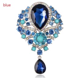 2022 Large Crystal Water-drop Brooches for Women Vintage Fashion Pendant Corsage Valentine Wedding Pins Party Rhinestone Jewelry