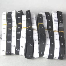 500 Pieces/batch Size Label Clothing Fabric Label Accessories Black and White Clothing Size Labels