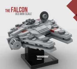Star small particle building block Mini Millennium Falcon assembly and construction of particle children's toy gift model MOC
