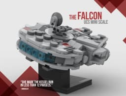 Star small particle building block Mini Millennium Falcon assembly and construction of particle children's toy gift model MOC
