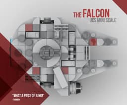 Star small particle building block Mini Millennium Falcon assembly and construction of particle children's toy gift model MOC