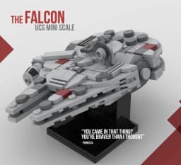 Star small particle building block Mini Millennium Falcon assembly and construction of particle children's toy gift model MOC