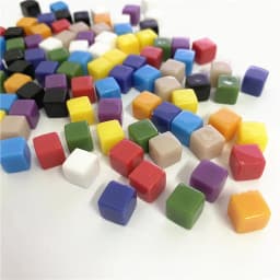 100Pcs/set 8mm Solid Clear Color Blank Square Corner Acrylic Dice Chess Piece Right Angle Sieve Cube For Board Game