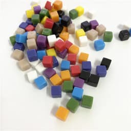 100Pcs/set 8mm Solid Clear Color Blank Square Corner Acrylic Dice Chess Piece Right Angle Sieve Cube For Board Game
