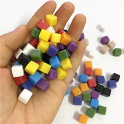 100Pcs/set 8mm Solid Clear Color Blank Square Corner Acrylic Dice Chess Piece Right Angle Sieve Cube For Board Game