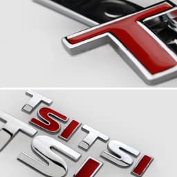 3D Metal TSI Car Side Fender Rear Trunk Emblem Badge Sticker Decals for Volkswagen Sagitar Golf Magotan Polaris Boracay Passat