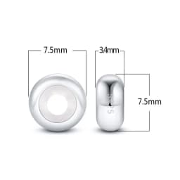 2pcs/set Round Spacer Beads Bracelet Charms Rubber Smooth Spacer Stopper Beads Fit Bracelet Bangle DIY Jewelry Making Charms