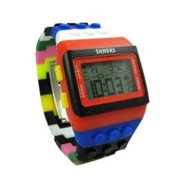 Fashion Rainbow Watch Women Led Digital Watches SHHORS Multifunction Electronic Wristwatches Ladies Girls Watches Reloj Mujer