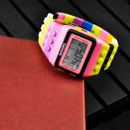 Fashion Rainbow Watch Women Led Digital Watches SHHORS Multifunction Electronic Wristwatches Ladies Girls Watches Reloj Mujer