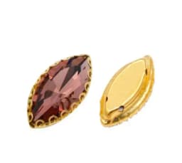 Big Size17x32mm Horse eye flatback sew on rhinestones lace shape claw gold base DIY wedding decoration Accessories