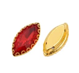 Big Size17x32mm Horse eye flatback sew on rhinestones lace shape claw gold base DIY wedding decoration Accessories