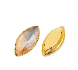 Big Size17x32mm Horse eye flatback sew on rhinestones lace shape claw gold base DIY wedding decoration Accessories