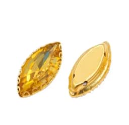 Big Size17x32mm Horse eye flatback sew on rhinestones lace shape claw gold base DIY wedding decoration Accessories