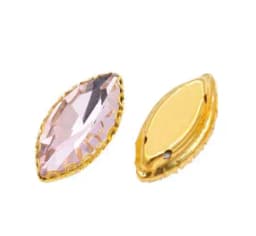 Big Size17x32mm Horse eye flatback sew on rhinestones lace shape claw gold base DIY wedding decoration Accessories