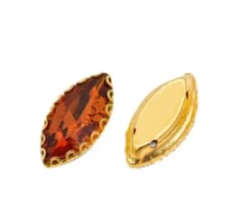 Big Size17x32mm Horse eye flatback sew on rhinestones lace shape claw gold base DIY wedding decoration Accessories