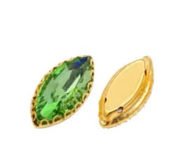 Big Size17x32mm Horse eye flatback sew on rhinestones lace shape claw gold base DIY wedding decoration Accessories