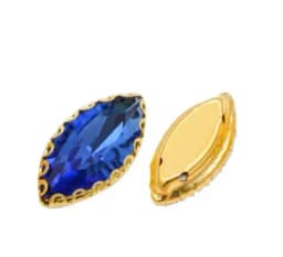 Big Size17x32mm Horse eye flatback sew on rhinestones lace shape claw gold base DIY wedding decoration Accessories