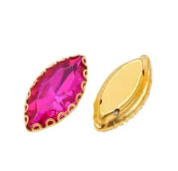 Big Size17x32mm Horse eye flatback sew on rhinestones lace shape claw gold base DIY wedding decoration Accessories