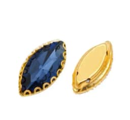 Big Size17x32mm Horse eye flatback sew on rhinestones lace shape claw gold base DIY wedding decoration Accessories