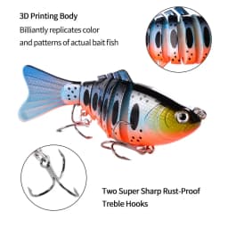 1 PCS Wobblers Fishing Lures Artificial Multi Jointed Sections Artificial Hard Bait Trolling Pike Carp Fishing Tools