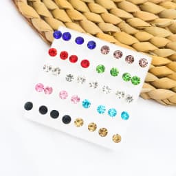 12Pairs 20Pairs 2.5-6mm Small Crystal Pearls Rhinestone Earrings Set For Fashion Women Jewelry Accessories Ball Stud Earrings