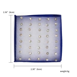 12Pairs 20Pairs 2.5-6mm Small Crystal Pearls Rhinestone Earrings Set For Fashion Women Jewelry Accessories Ball Stud Earrings