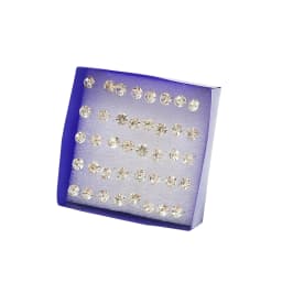 12Pairs 20Pairs 2.5-6mm Small Crystal Pearls Rhinestone Earrings Set For Fashion Women Jewelry Accessories Ball Stud Earrings