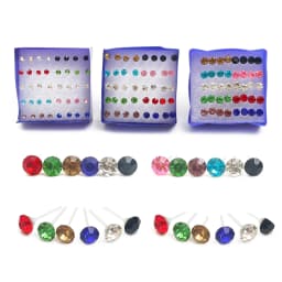 12Pairs 20Pairs 2.5-6mm Small Crystal Pearls Rhinestone Earrings Set For Fashion Women Jewelry Accessories Ball Stud Earrings