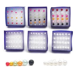 12Pairs 20Pairs 2.5-6mm Small Crystal Pearls Rhinestone Earrings Set For Fashion Women Jewelry Accessories Ball Stud Earrings
