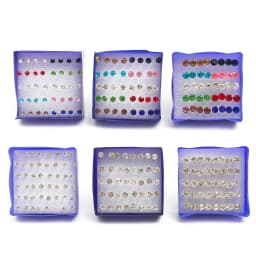 12Pairs 20Pairs 2.5-6mm Small Crystal Pearls Rhinestone Earrings Set For Fashion Women Jewelry Accessories Ball Stud Earrings