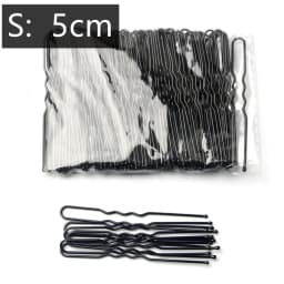 50 Pcs/Bag 5/6/7cm U Shaped Alloy Hairpins Waved Hair Clips Simple Metal Bobby Pins Barrettes Bridal Hairstyle Tools Hair Pins