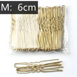 50 Pcs/Bag 5/6/7cm U Shaped Alloy Hairpins Waved Hair Clips Simple Metal Bobby Pins Barrettes Bridal Hairstyle Tools Hair Pins