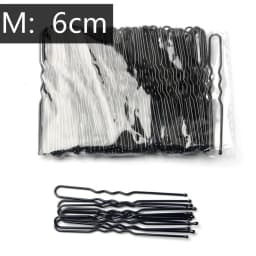 50 Pcs/Bag 5/6/7cm U Shaped Alloy Hairpins Waved Hair Clips Simple Metal Bobby Pins Barrettes Bridal Hairstyle Tools Hair Pins