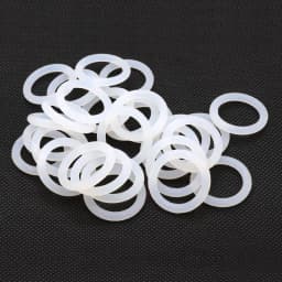 10pcs VMQ O Ring Seal Gasket Thickness CS 3mm OD 10 ~ 75mm Silicone Rubber Insulated Waterproof Washer Round Shape White Nontoxi
