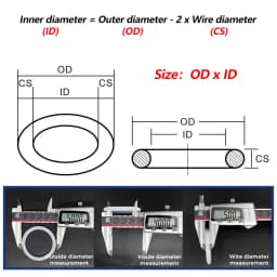 10pcs VMQ O Ring Seal Gasket Thickness CS 3mm OD 10 ~ 75mm Silicone Rubber Insulated Waterproof Washer Round Shape White Nontoxi