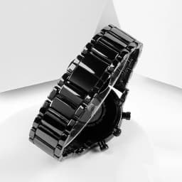 22mm Black High-Grade Bright Ceramic Strap Bracelet Watchbands for Armani Watch AR1507 AR1509/70002 AX7105 Ceramic Watch