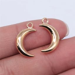 WYSIWYG 10pcs 18x10mm 6 Colors Trendy Pendant Moon Charms For Jewelry Making DIY Jewelry Findings
