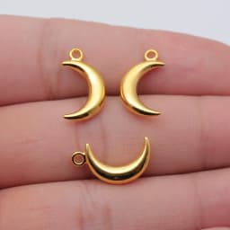 WYSIWYG 10pcs 18x10mm 6 Colors Trendy Pendant Moon Charms For Jewelry Making DIY Jewelry Findings