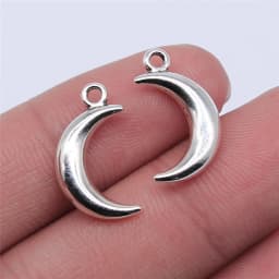 WYSIWYG 10pcs 18x10mm 6 Colors Trendy Pendant Moon Charms For Jewelry Making DIY Jewelry Findings