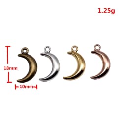 WYSIWYG 10pcs 18x10mm 6 Colors Trendy Pendant Moon Charms For Jewelry Making DIY Jewelry Findings