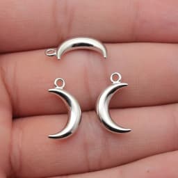 WYSIWYG 10pcs 18x10mm 6 Colors Trendy Pendant Moon Charms For Jewelry Making DIY Jewelry Findings